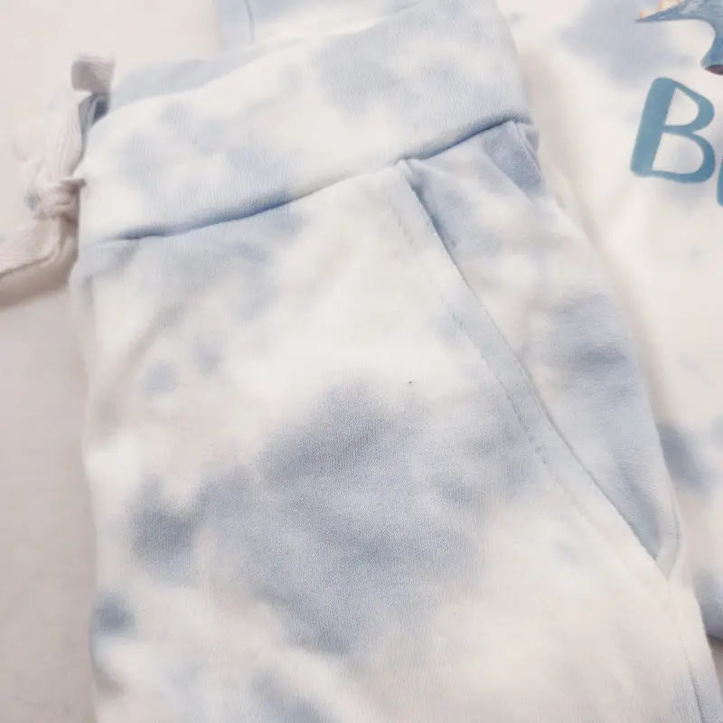 Dovitee Limited Big Brother Tie Dye Loungewear Set for Boys - Tie-Dye Blue, 100% Cotton, Raglan Sleeves, Elastic Waistband, Sizes 12-8 Years 2