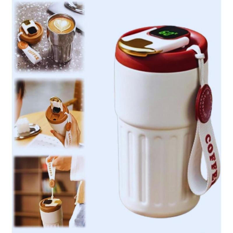 Product Introduction of Temperature Display Water Bottle 410ml ,Portable Stainless Steel Insulated Mug Smart Thermal Coffee Mug Coffee Cups With LED Display Vacuum Insulated  Mug For Home Office  Travel. Drinkware  Tumbler Flasks, mean mug cute mugs, moomin mug heat mug Bottled 1