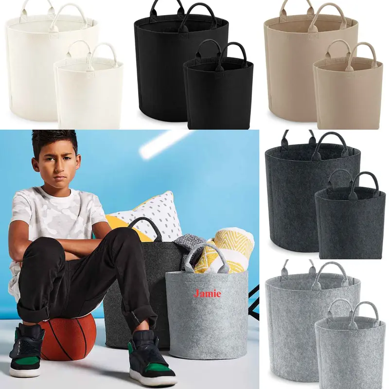 Personalised Felt Storage Basket 1