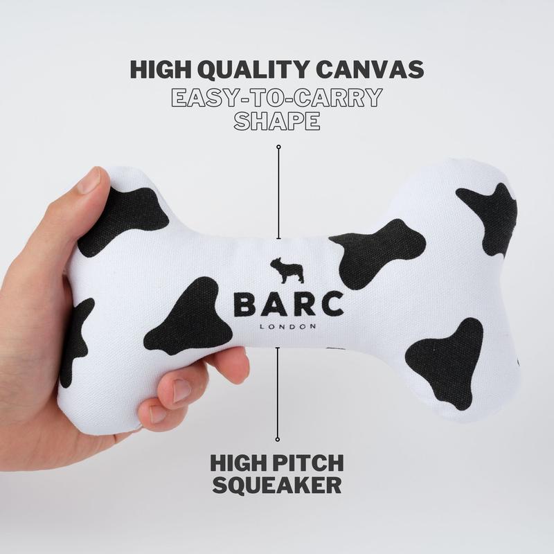 Cow Squeaky Dog Bone Toy 2
