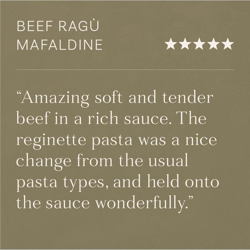 Pasta Evangelists beef & Chianti ragù with wavy tagliatelle kit for 2 3