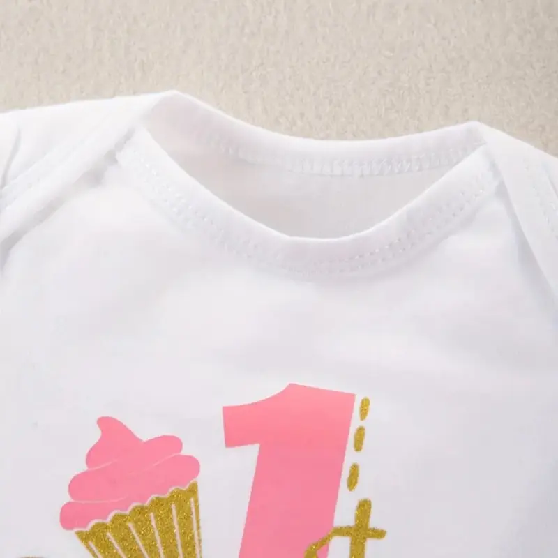 Baby Girls 1st Birthday outfit includes socks and bow headband 1-2yrs 4