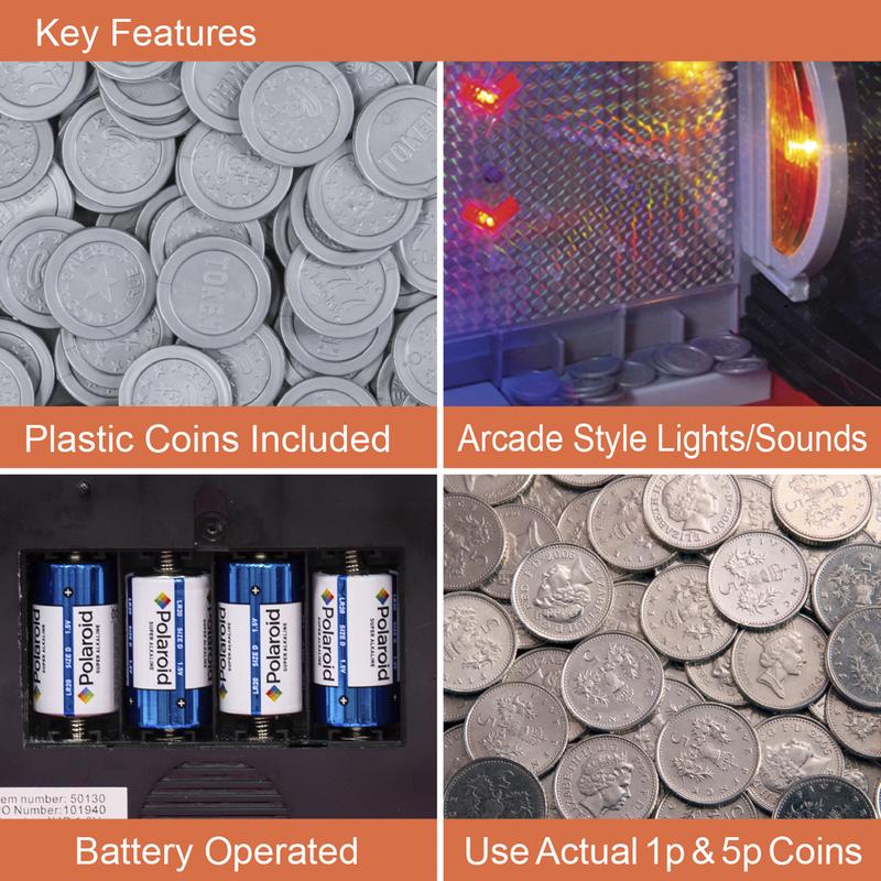 Global Gizmos Arcade Coin Pusher Game - Fairground Game - Tipping Point Penny Arcade 5