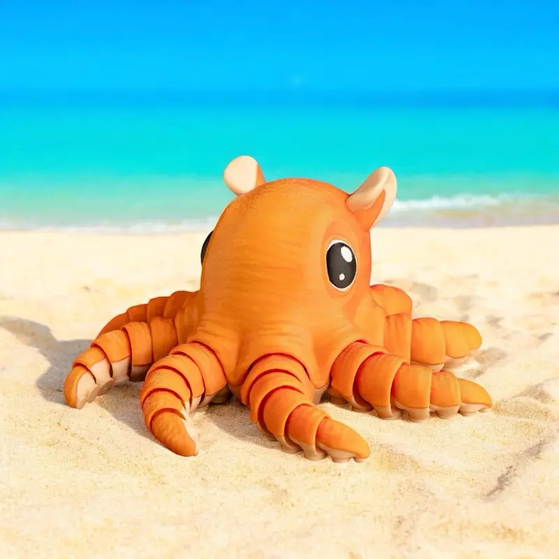 Articulated Octopus  Toy/ Figurine Playful and Unique 3D Printed Collectible | Desk Toy | MatMires | Available in 3 Sizes