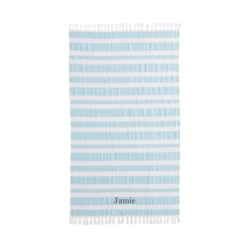 Personalised Cotton Stripe Beach Towel 1