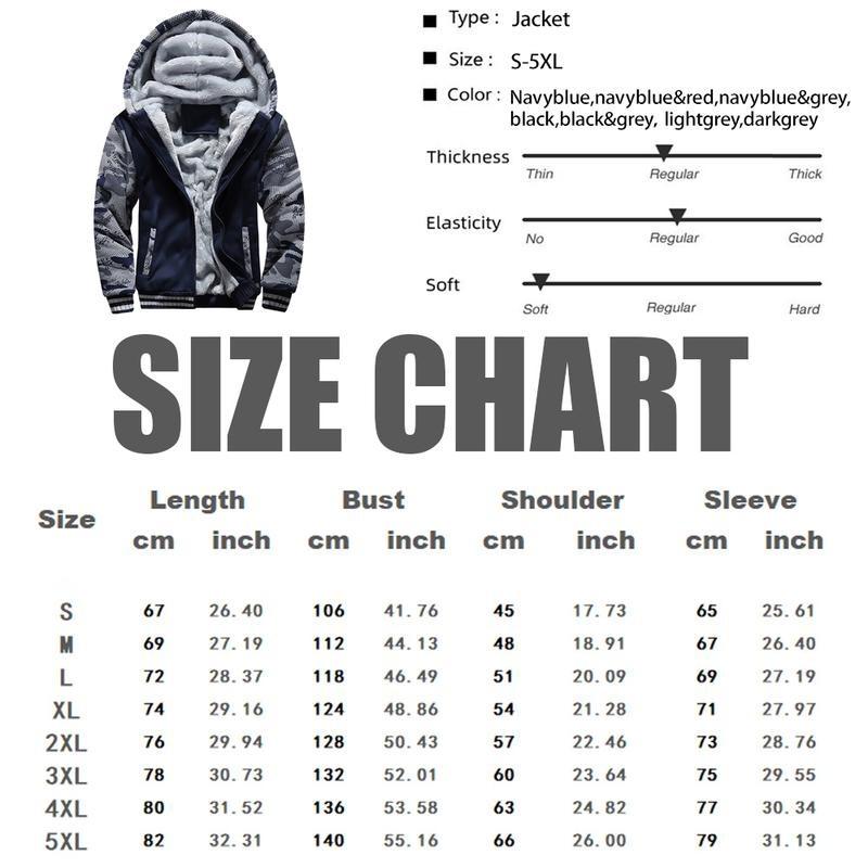 Men's Jacket Camouflage Thicken Winter Jackets for Men Fleece Long Sleeve Coat Man Casual Hoodies Streetwear Men's Coats 7