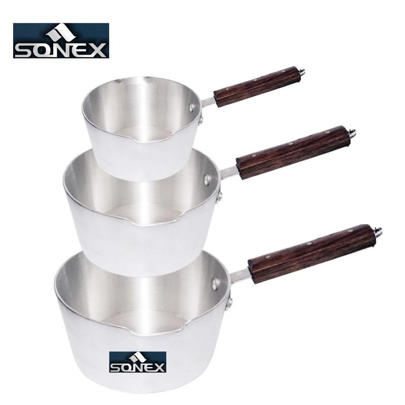 Sonex Aluminium steel Milk Pot |  Chef's Stainless Steel Milk Pan  1 Litre, 1.5  Litre 2.5  Litre 7