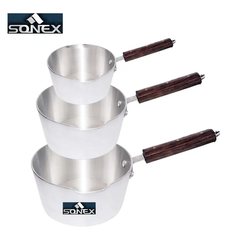 Sonex Aluminium steel Milk Pot |  Chef's Stainless Steel Milk Pan  1 Litre, 1.5  Litre 2.5  Litre 6