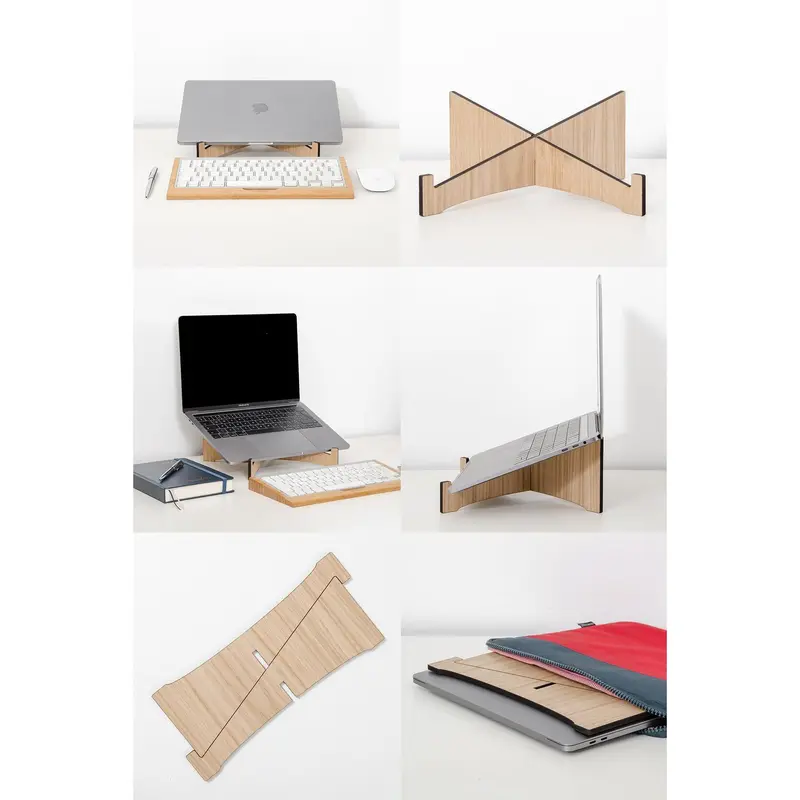 Eco wooden laptop stand 2