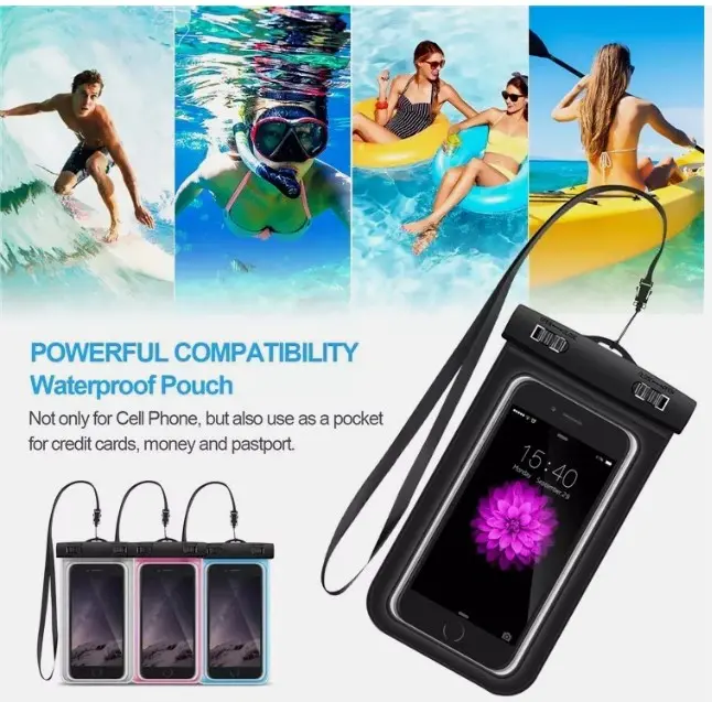 Waterproof Pouch Underwater Phone Cover Dry Bag Universal Case for iPhone & Samsung - Phone Accessory Lightweight