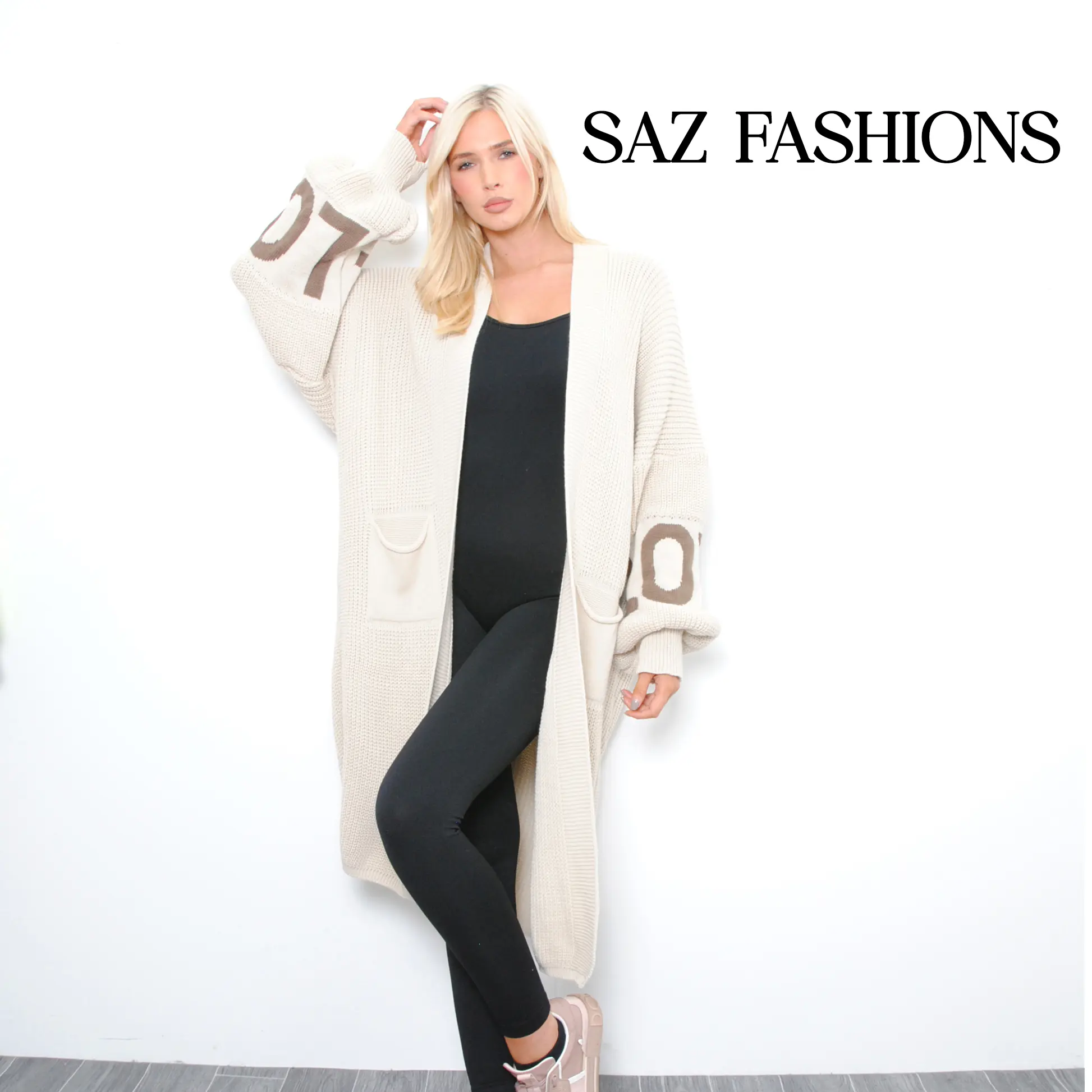 Balloon Sleeve Cardigan Love Print Arms Casual Fit