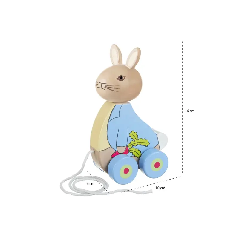 Wooden Peter Rabbit Pull Along by Orange Tree Toys 1