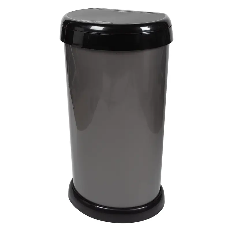 42L Moda Touch Top Bin Grey - Grey Silver Bin Room Room 3
