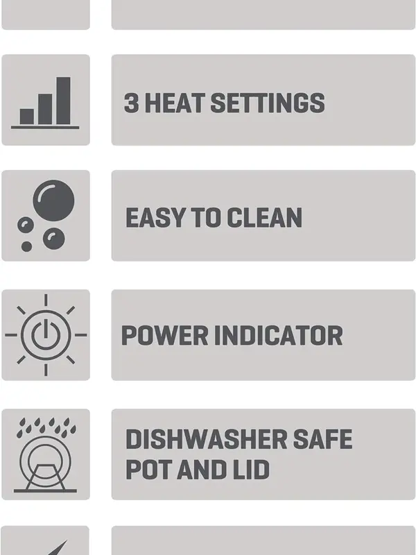 Daewoo Stainless Steel Slow Cooker With 3 Heat Settings And Power Indicator, Dishwasher Safe and Carry Handles With Raised Feet, Easy Clean, 3.5-Litres 4