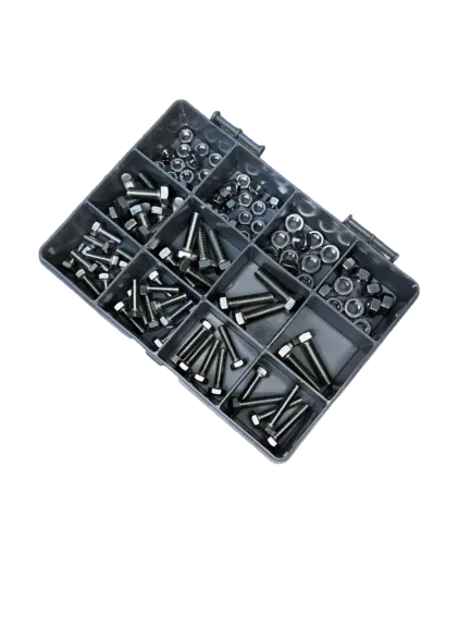 A2 Stainless Steel Assorted Metric M6 M8 Hex Head Set Screws Full Nuts 100 Pieces fasteners 3