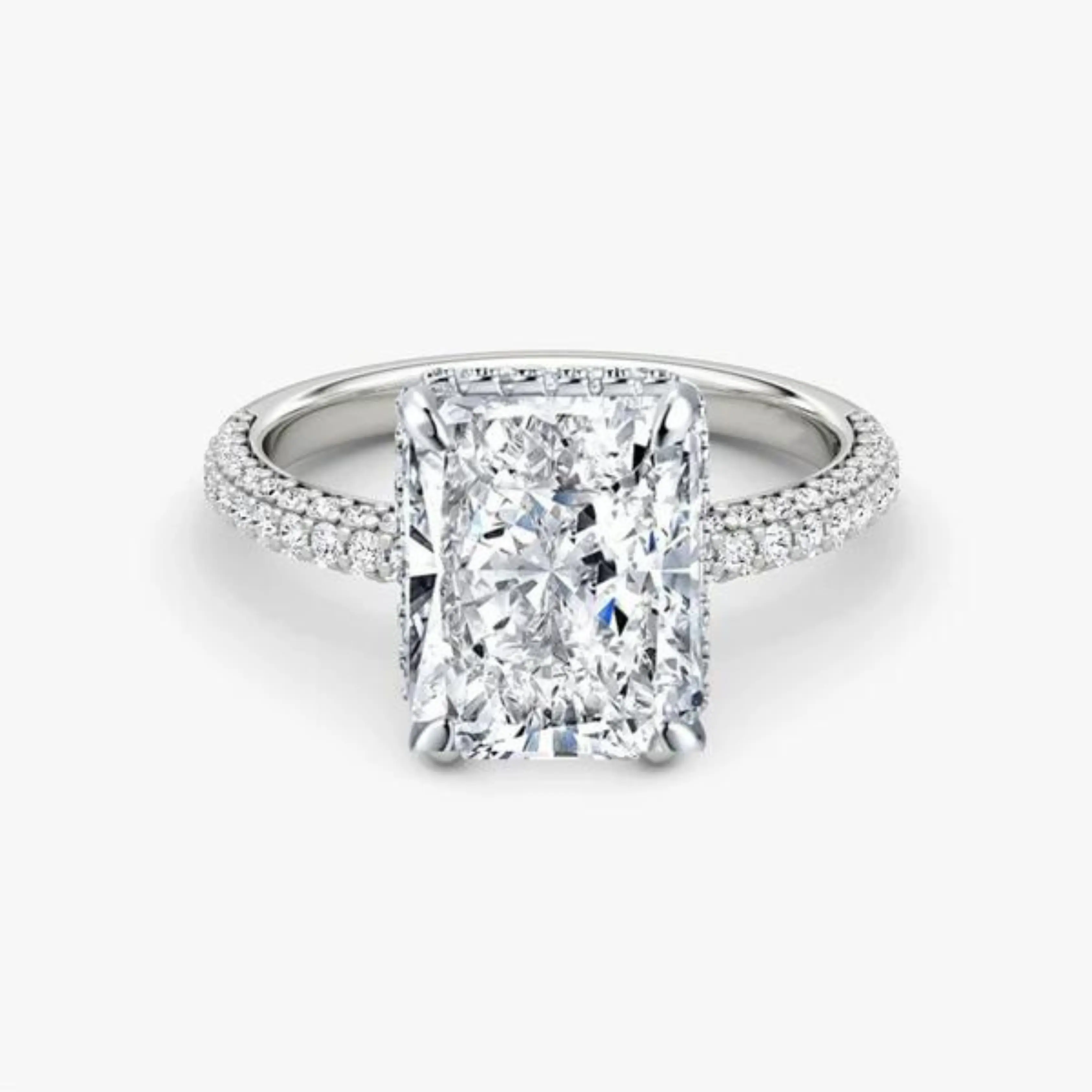 Yara Luxe 925 Diamond Simulated Silver Engagement Ring