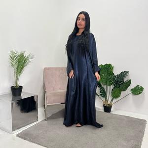 Ladies metallic sequin sleeve modest kaftan dress onesize uk 6-20