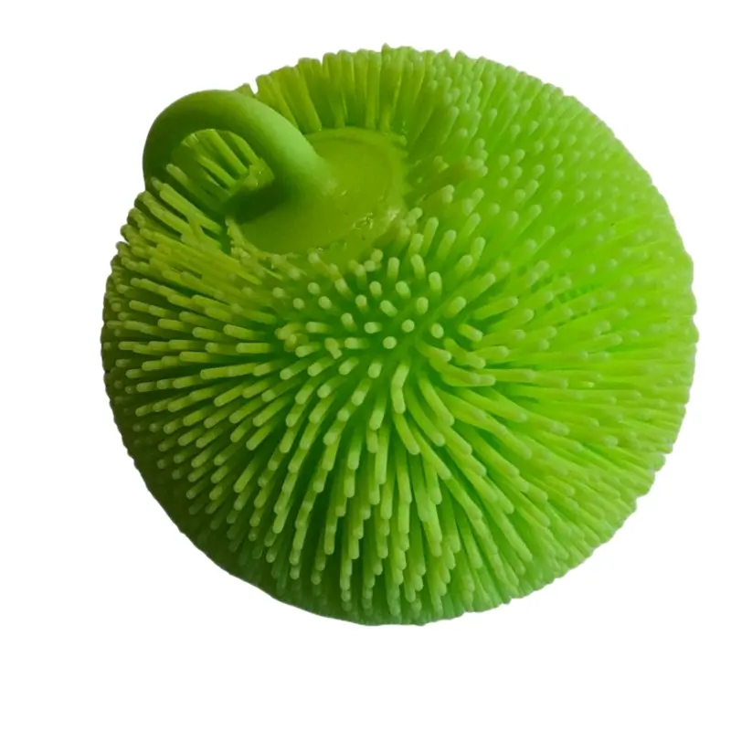 Flashing jiggly 8cm fidget sensory hairy ball stress relief toy 1