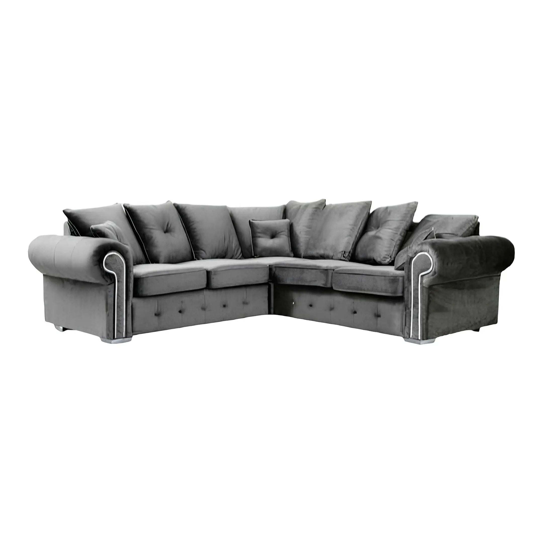 ASHWIN PLUSH VELVET SOFA - CORNER / 3+2 SEATER