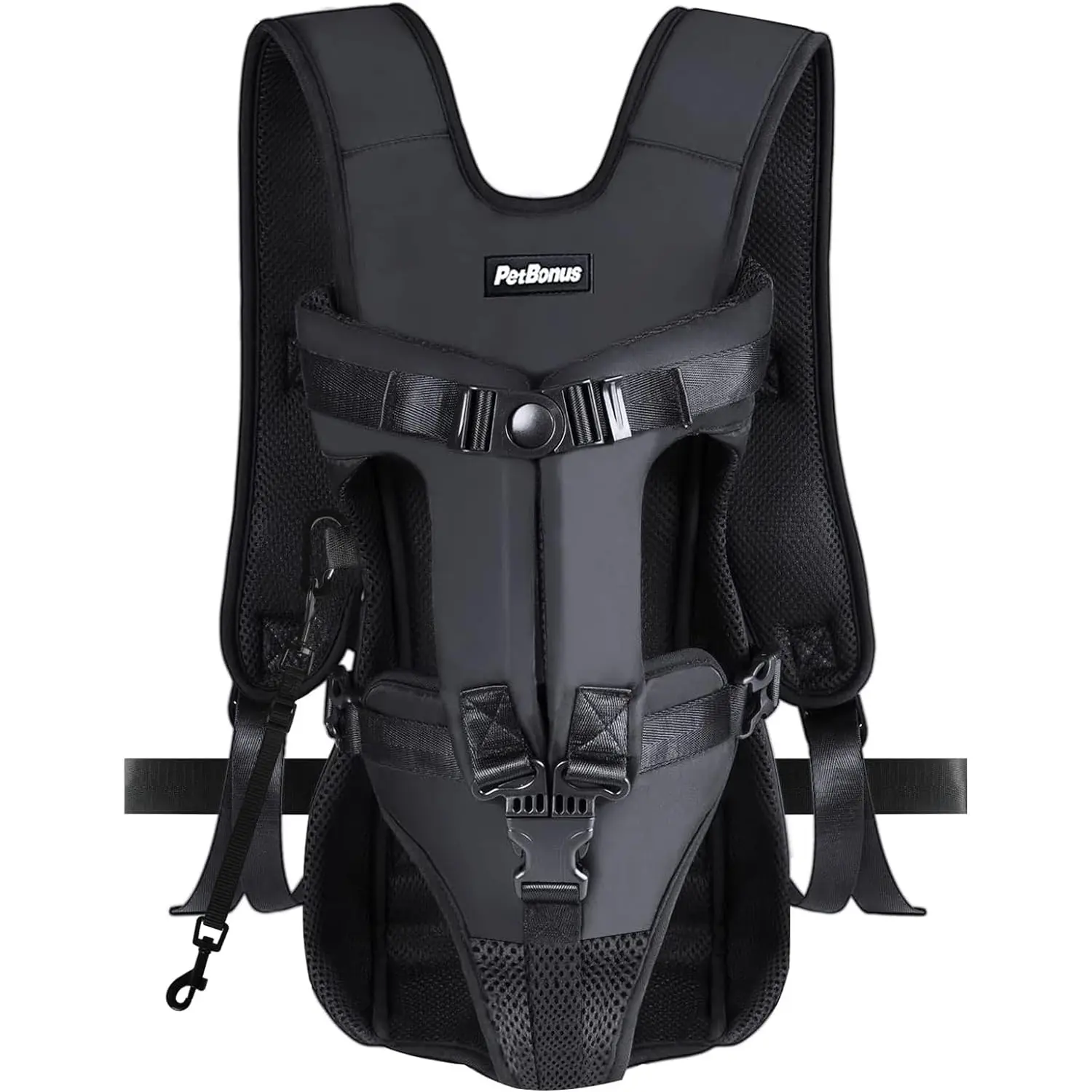 Pet Front Dog Carrier Backpacks, Adjustable Dog Backpack Carrier, Legs Out Easy-fit Dog Chest Carrier for Medium Small Dogs, Hands Free Dog Front Carrier for Hiking, Cycling