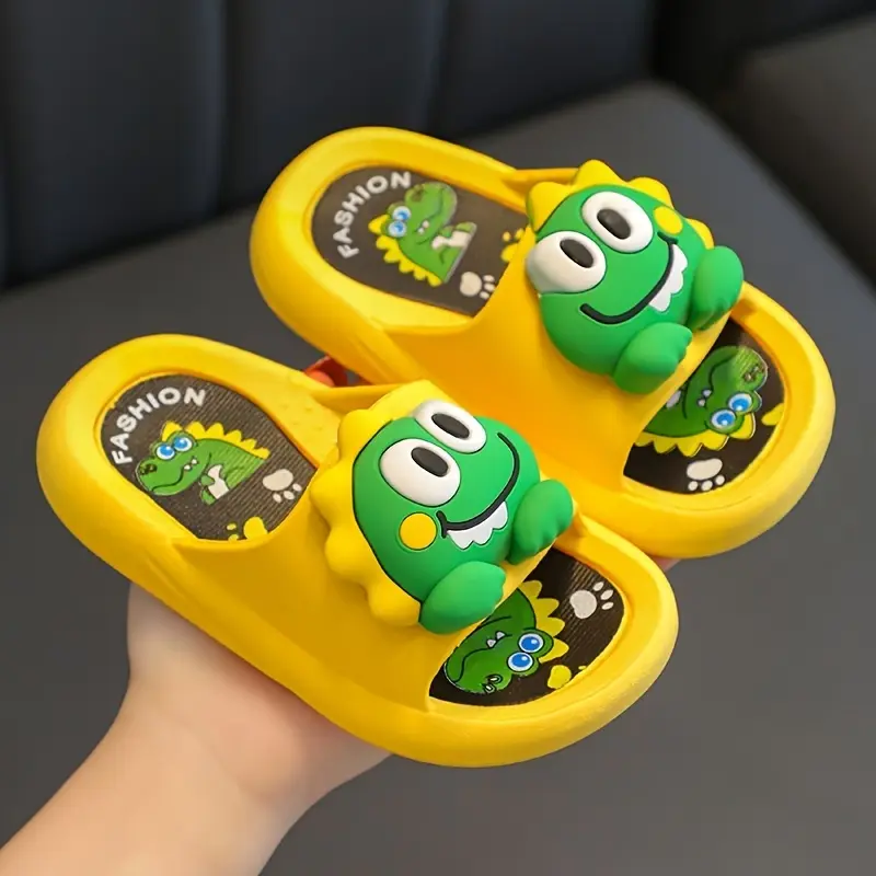 Cute Cartoon Slippers, Anti Slip And Lightweight Open Toe Slippers, Comfortable Home Slippers, Shower Shoes, All Seasons Footwear Walking Shoes Women Girl Flipflop Slide 0