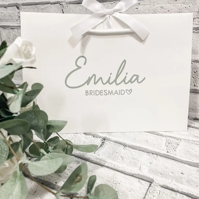 Bridesmaid Personalised Gift Bag | Ribbon or No Ribbon 3