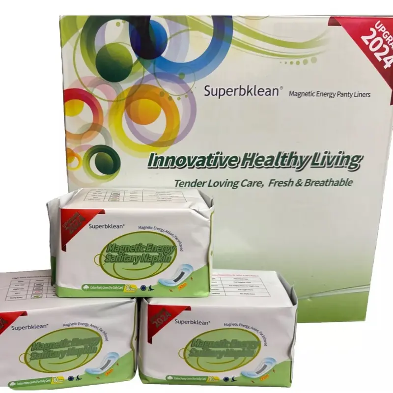 Longrich Superbklean Pantyliner with Anion Strip - 4 Packs of 30 Pieces for Women's Health and Comfort 0