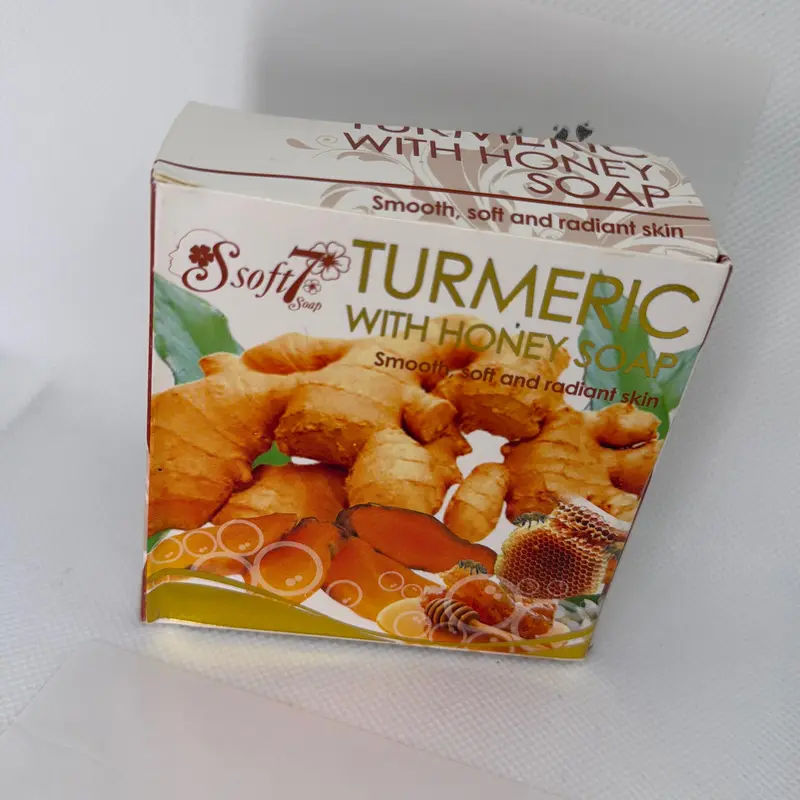 Soft 7 Turmeric and Honey Soap for face and Body Care and Comfort Gentle Skin Repair 3