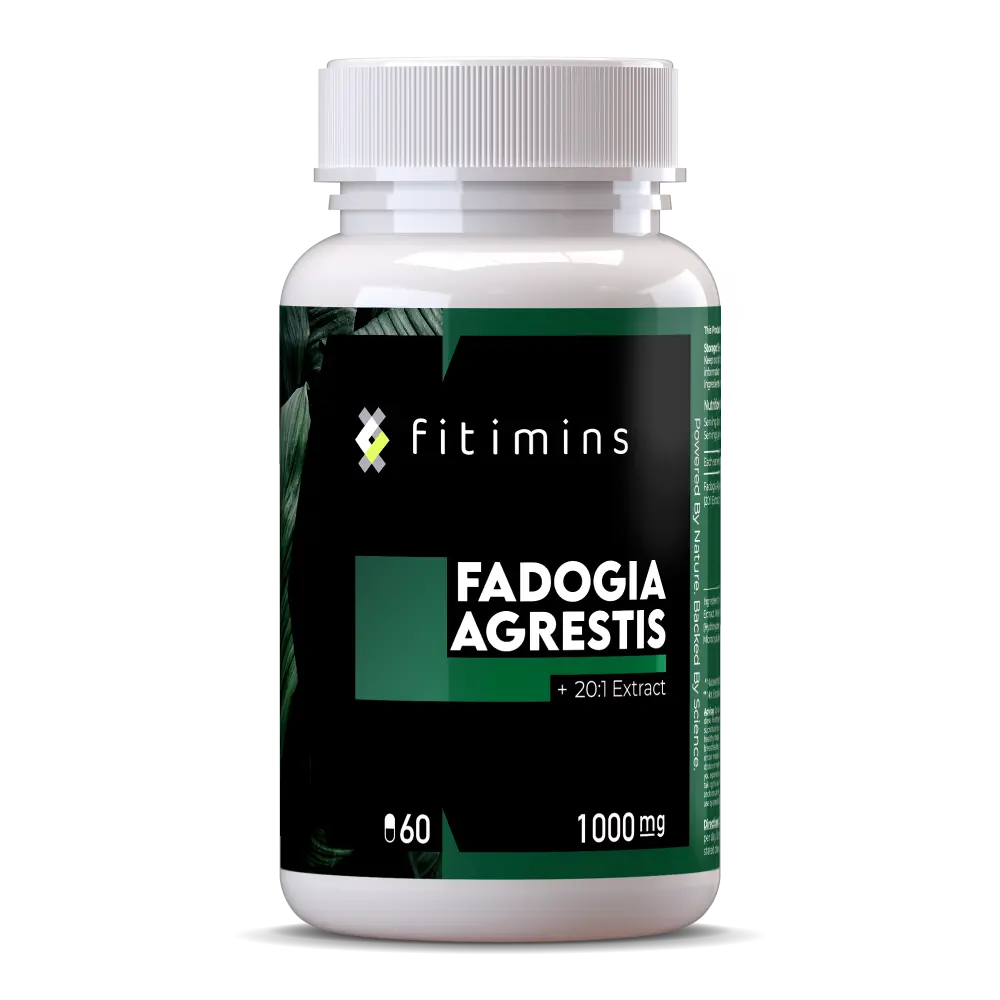 Fadogia Agrestis  1000mg Fitimins Capsules - 60 Capsules - 30 Day Energy Supplement Equilivent 20,000mg Healthcare Fitness Edible Dietary  Optimum Vitamin Bathroom