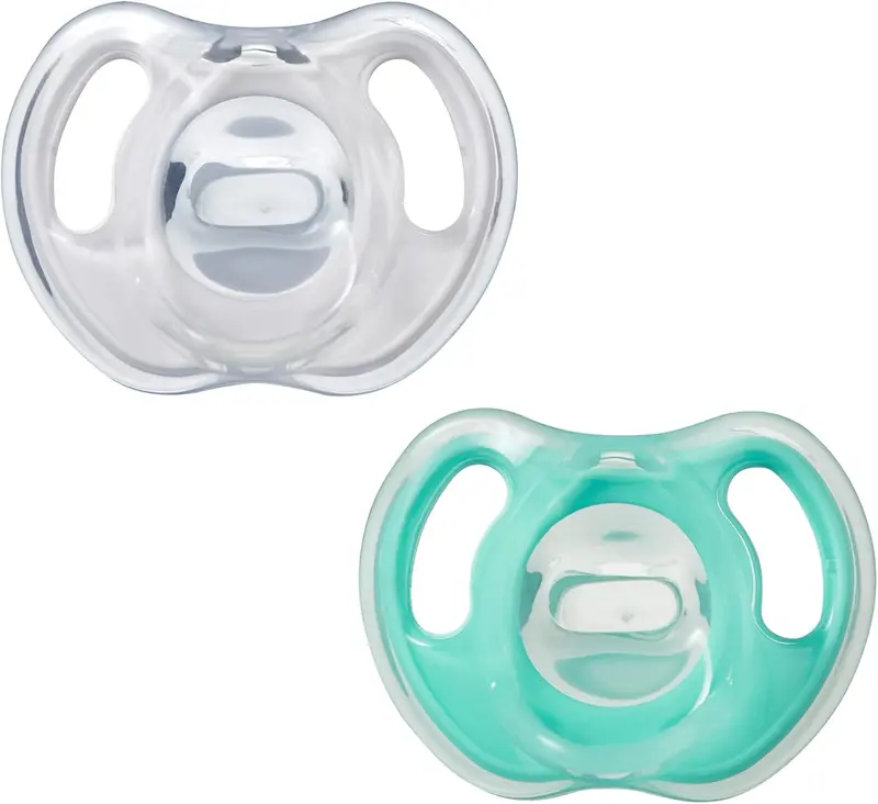 Ultra-light Dummies, 0-6 months, 2 pack of one piece silicone, BPA free Dummies 0