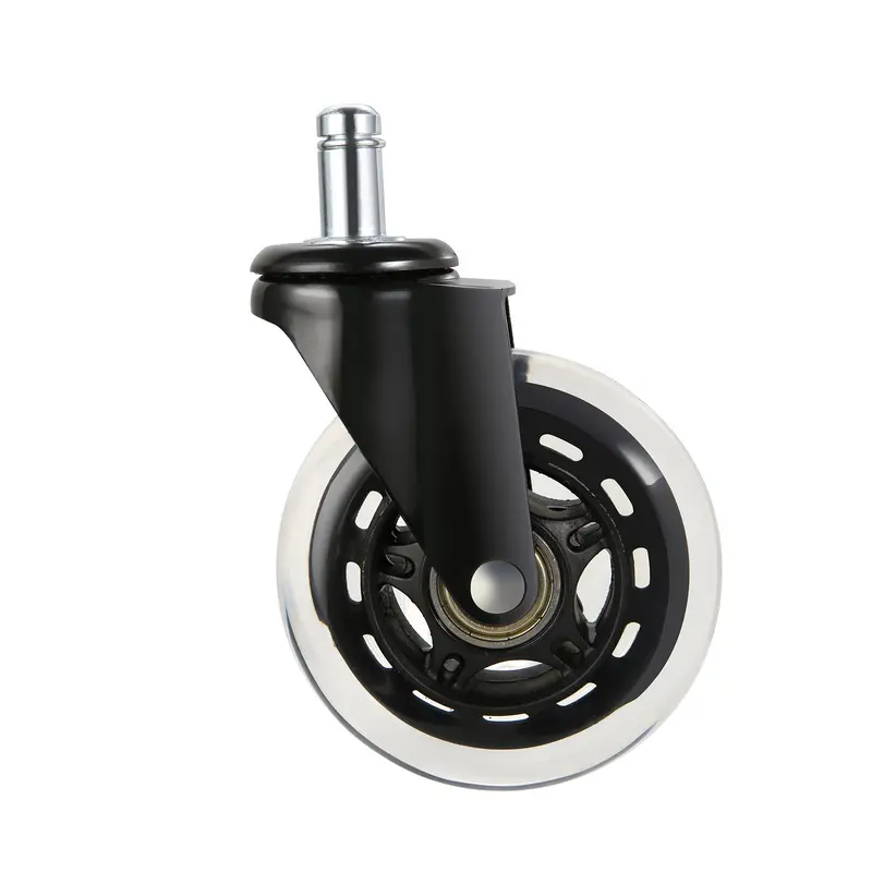 VEVOR Office Chair Wheels, Set of 5, 3 inch Caster Wheels Replacement for Hardwood Floors and Carpet, Heavy Duty Computer Gaming Desk Casters with 130 lbs Load Capacity, Universal Fit for Most Chairs 0