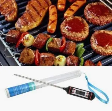 Stainless Steel Digital Cooking Thermometer with LED Display & Heat Resistant Probe 3