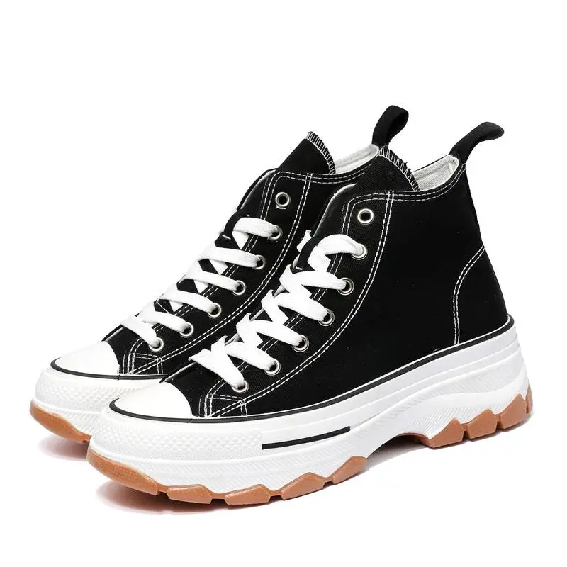 Ladies Women Chunky Sole  Lace Up High Top Casual Hike Platform Round Toe Trainers Sneakers Walking Shoes size UK 3-8 Footwear Sports Shoes Running Runner Training Closed Athletic Girl Valentine Gift for her Valentine Sale Valentine Gifts 0