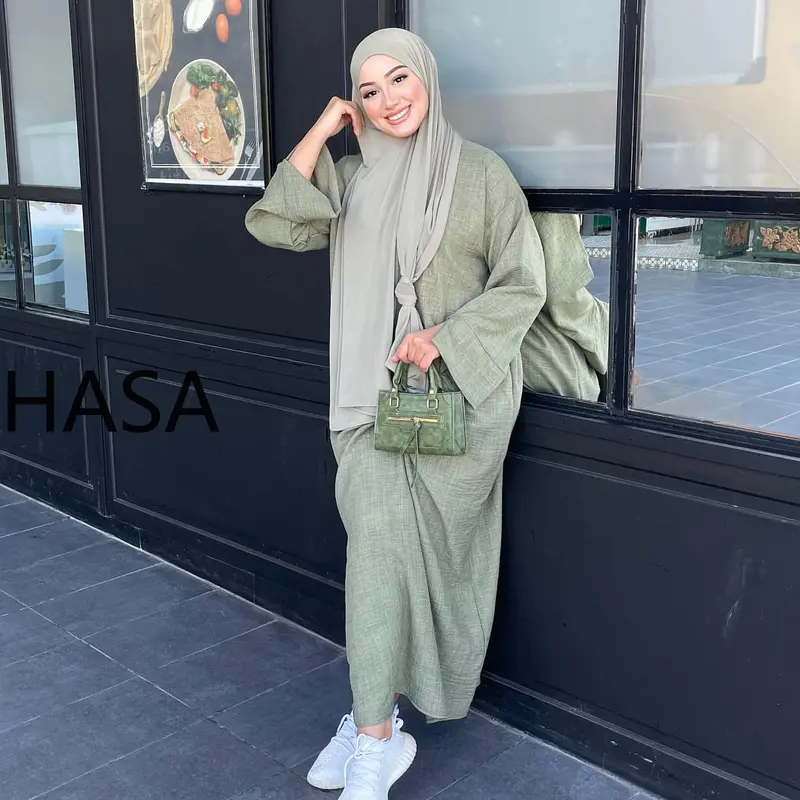 HASA HS4855 Casual Large-size Solid Color Dress, Low-key Fashion Sense 0