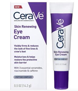 CeraVe Skin Renewing Eye Cream For Wrinkles | Under Eye Cream With Peptides + Caffeine + Niacinamide | Anti Aging Eye Cream For Wrinkles & Crows Feet | Paraben Free & Opthalmologist Tested Comfort