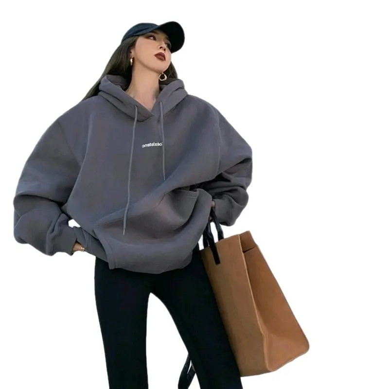Oversized Dark Grey Hoodie - Sweaters - Menswear, Womenswear Pullover Long Sleeve Casual Tops Plain Clothing Comfort