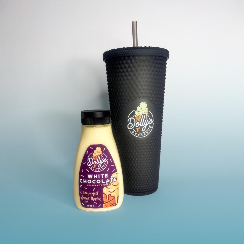 Dolly's 24oz Tumbler and Dessert Topping Bundle 6