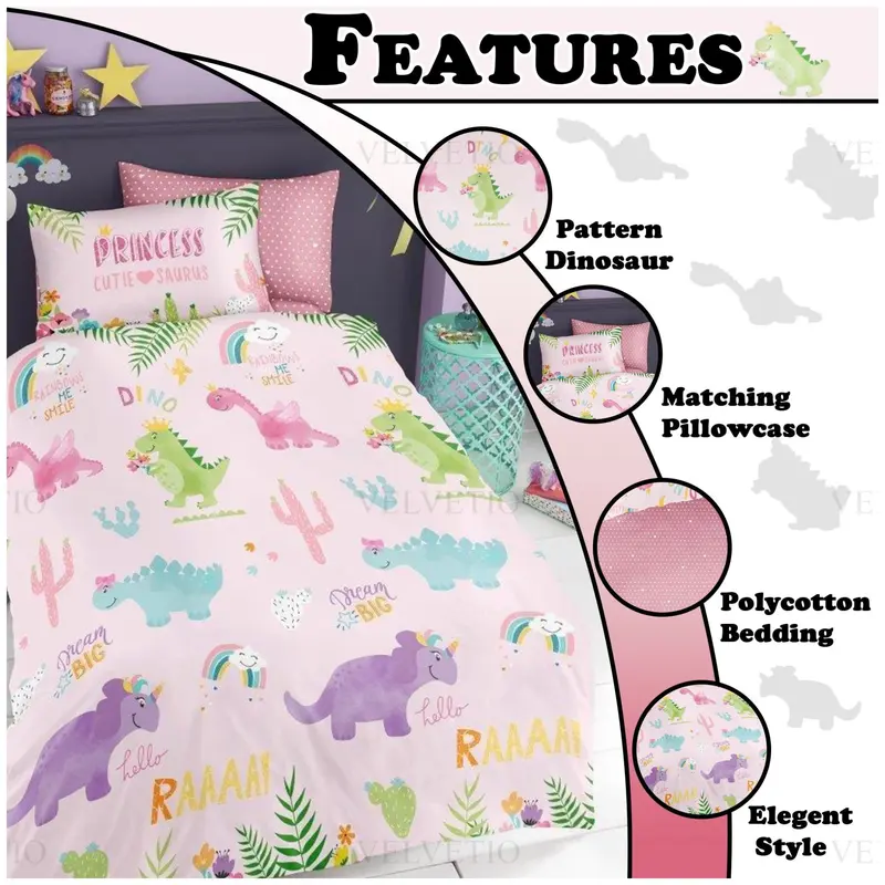 Cutie Suraus Duvet Cover Set, Curtain Or Fitted Sheet Poly Cotton Kids Bedding In Single Size 3