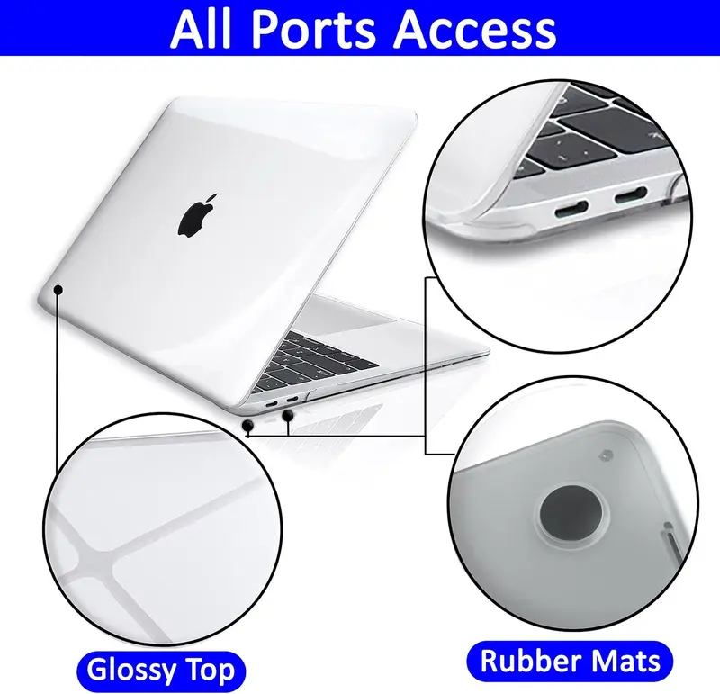 Crystal Clear Case for MacBook Air 13 inch (2010-2017) - Polycarbonate Hard Shell Cover for MacBook Air M1 A2337/A2179/A1932 7