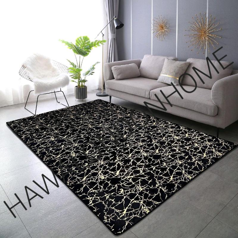 LUXURY NON SLIP MACHINE WASHABLE STAR MARBLE EFFECT RUGS 90X190CM 160X230CM 5