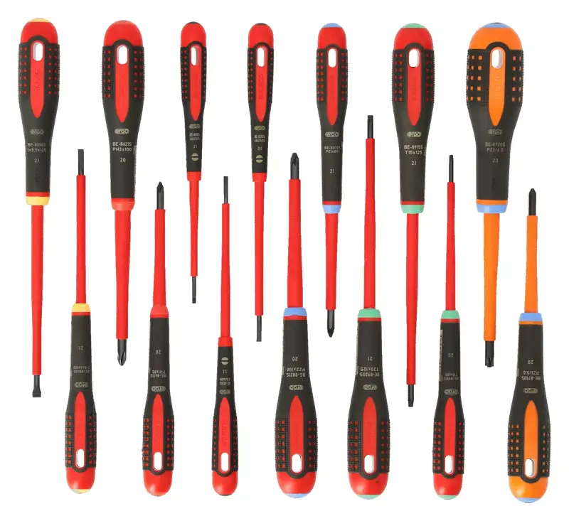 Bahco Ergo 14 Piece VDE Insulated Screwdriver Set Slot Ph Pz Tx,+Minus, BE-9876S. 0