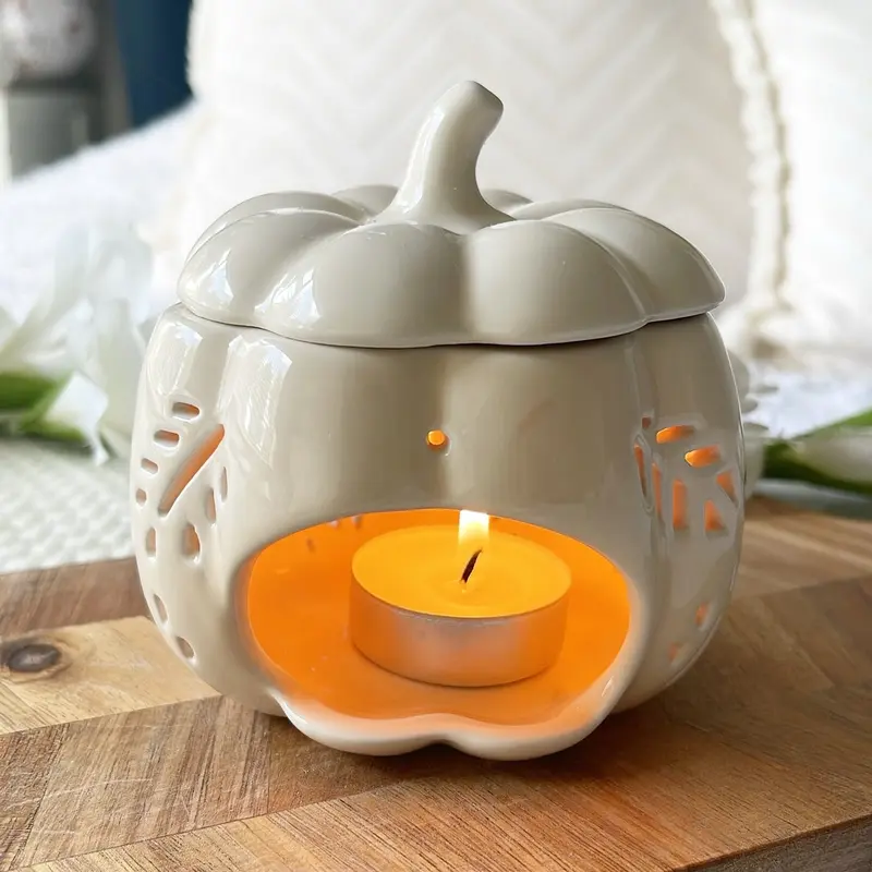 Cut out leaf design Pumpkin burner 1