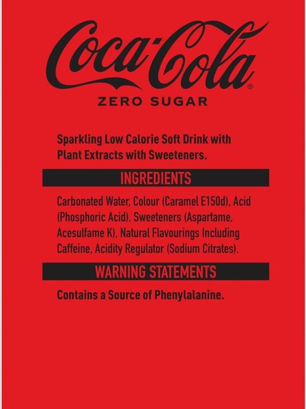 Coca-Cola Zero Sugar Cans 24 x 330ml – Refreshing No Sugar Soft Drink for a Classic Cola Taste 4