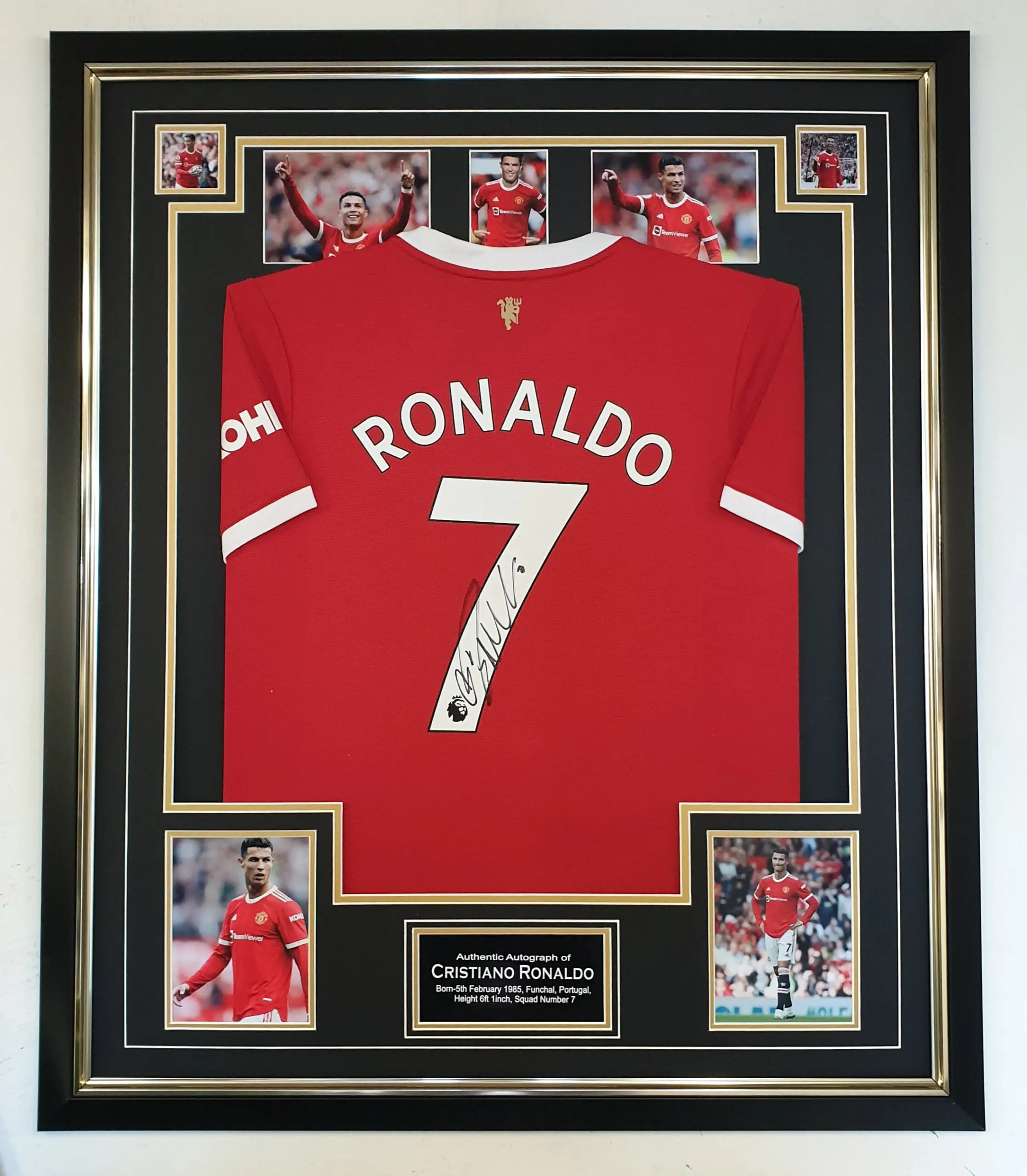 Cristiano Ronaldo of Manchester United Signed Shirt 2021 2022