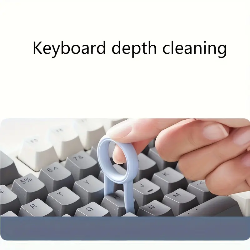 1-2 DAYS SHIPPING - 7-in-1 Cleaning Kit For Keyboard, Earphone, Screen, Small Cleaning Brush, Household Cleaning Tools For Earphone Phone Keycaps Cleaning, Crevice Brush, Cleaning Supplies, Cleaning Tool,Cleaner Silicone Set Box , Fleece, Sponge, Slide 5