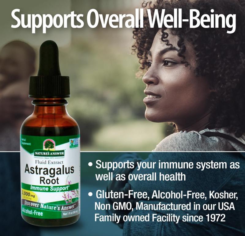 Natures Answer | Astragalus Root Extract, Stress Relief Supplement (30ml) | Wellness Support 4
