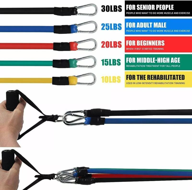 Fitiness 11PCS Resistance Bands Set for Ultimate Workout Kit in CrossFit, Fitness, Yoga & Home Training 1