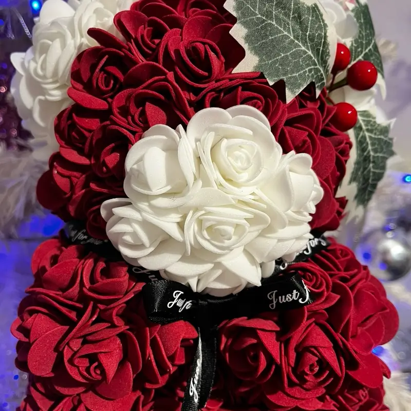 Personalized Rose Blush Flower Bear - Decorative and Functional Toy for Gift Giving 4
