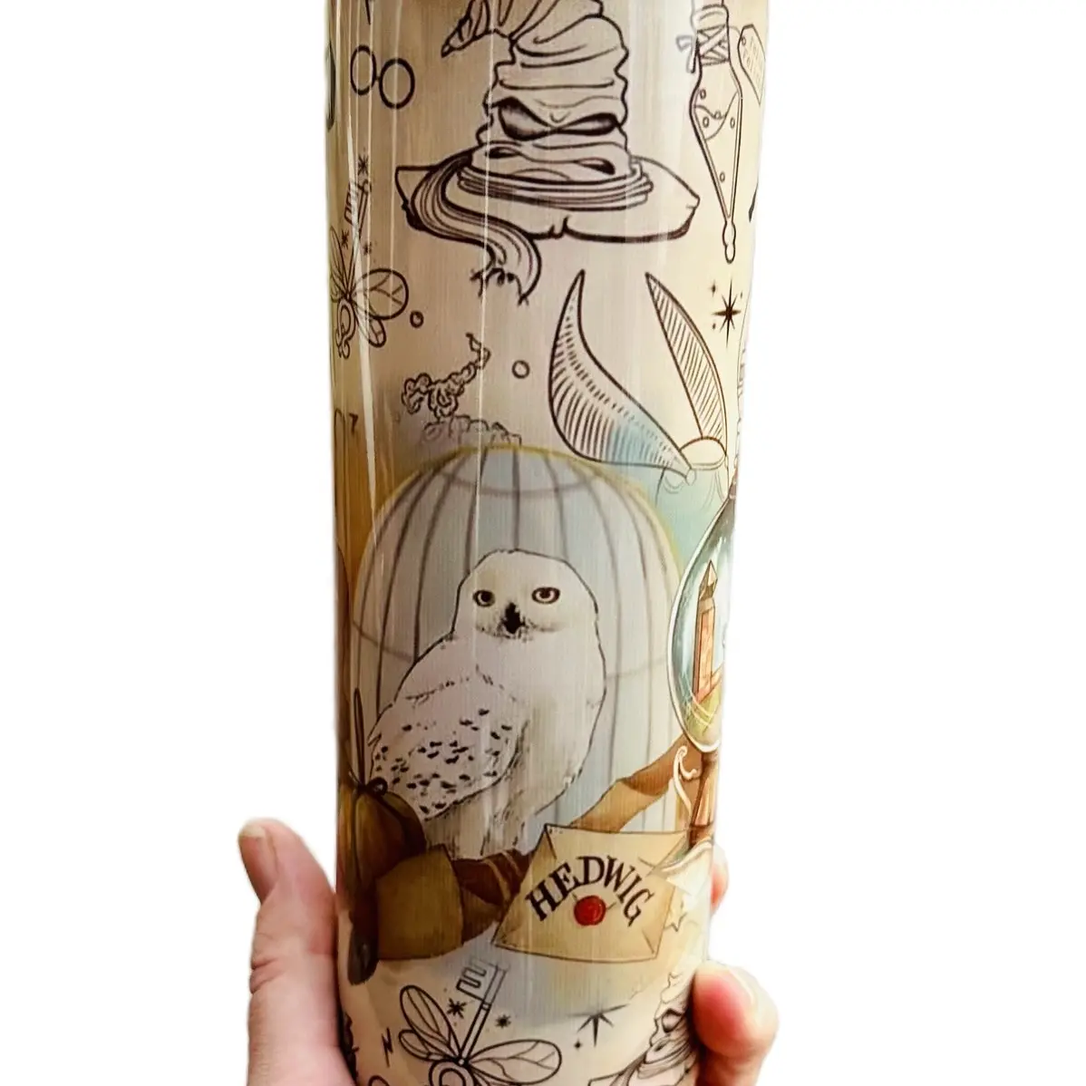 Harry Potter 20oz Stainless Steel Tumbler With Metal Straw Personalised Gift Christmas Drinkware