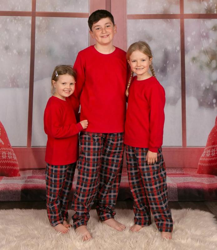 Unisex Red Feecey Christmas Pyjmas Personalised with Childs Name and the emblem Believes Sizes from 4-5 Years up to 9-10 Years Gorgeous Soft Fleecey top and Tartan Bottoms ***Make sure to message me with the name you would like*** 2